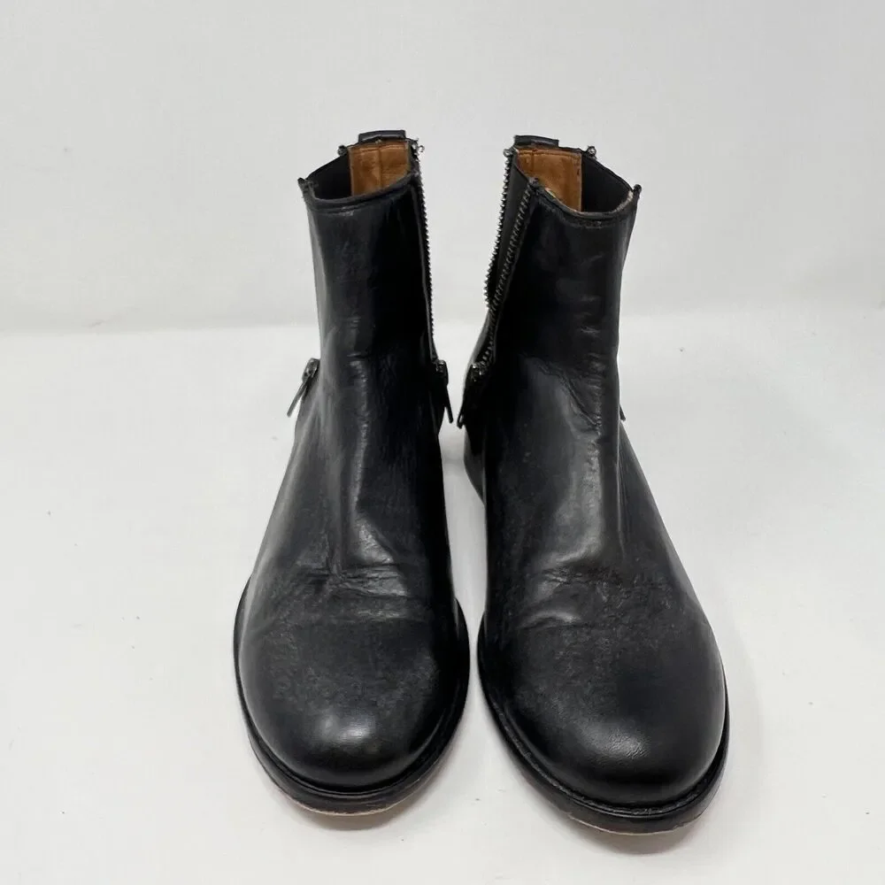 Frye Black Zipper Ankle Booties - Picture 4 of 13